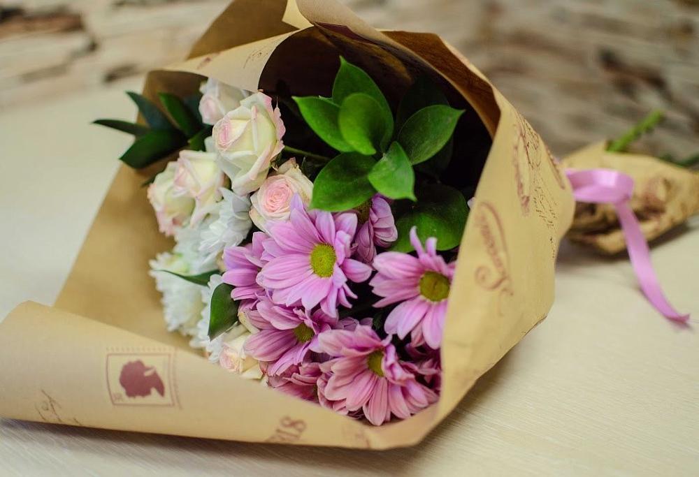 Букет цветов из: Розы и Хризантемы в Гарь-Покровское