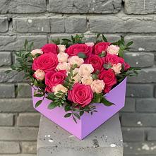 Цветочная композиция из Розы в коробке #REPLACE_PRED# Гарь-Покровское