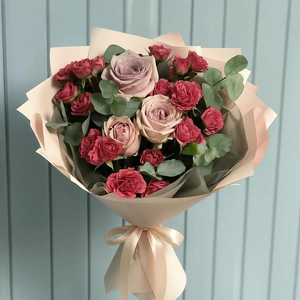 Букет цветов из: Гвоздики и Розы в Гарь-Покровское