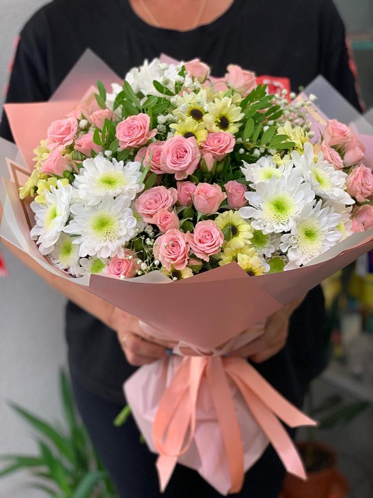 Букет цветов из: Розы и Хризантемы в Гарь-Покровское