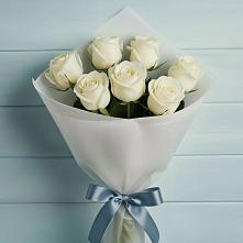 Букет 7 Белых роз Эдлесс Лав в Гарь-Покровское