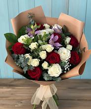 Букет цветов из:  Розы и Альстромерии #REPLACE_PRED# Гарь-Покровское