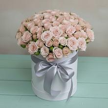 Цветочная композиция из Розы в шляпной коробке в Гарь-Покровское