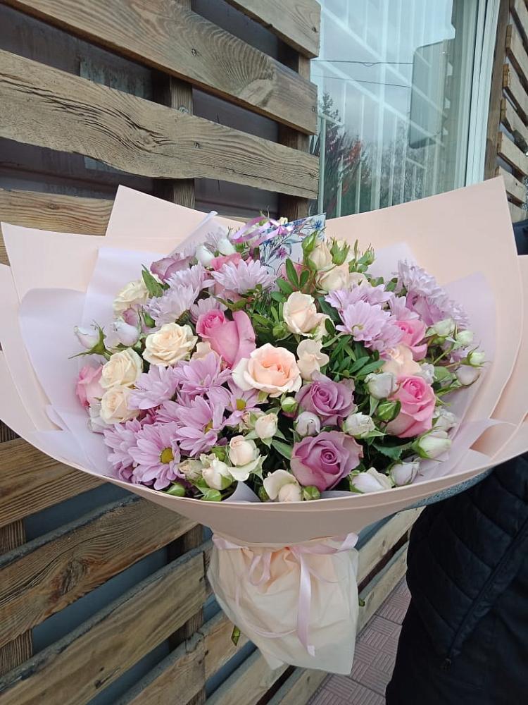 Букет цветов из: Розы и Хризантемы в Гарь-Покровское