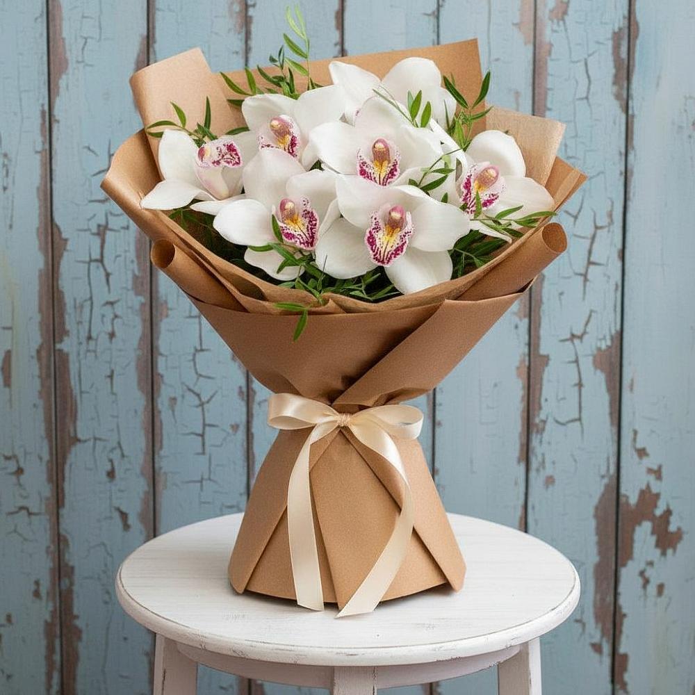 Букет цветов из: Орхидеи и Розы в Гарь-Покровское