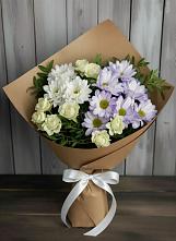 Букет цветов из:  Хризантемы и Розы в Гарь-Покровское