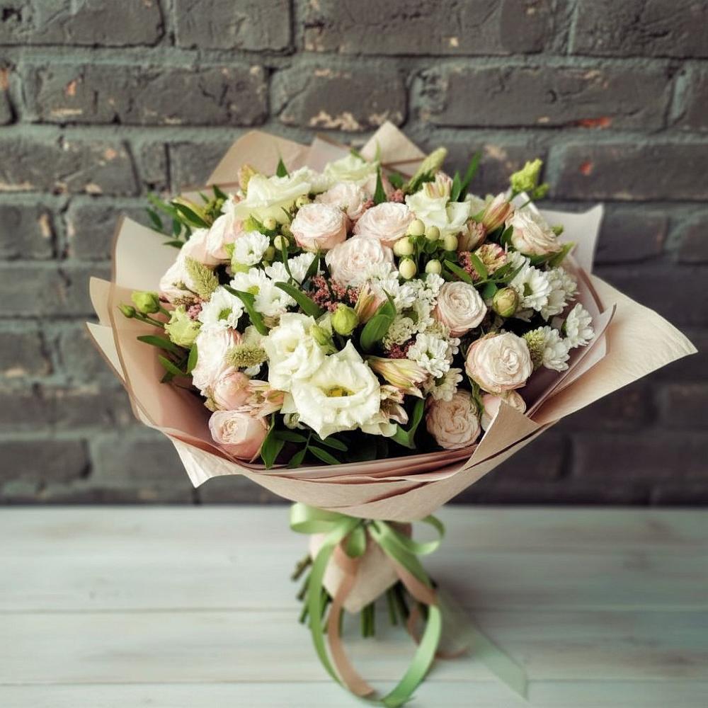 Букет цветов из: Альстромерии, Розы и Хризантемы в Гарь-Покровское