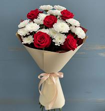 Букет цветов из:  Розы и Хризантемы в Гарь-Покровское