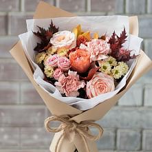 Букет цветов из:  Гвоздики, Хризантемы и Розы в Гарь-Покровское