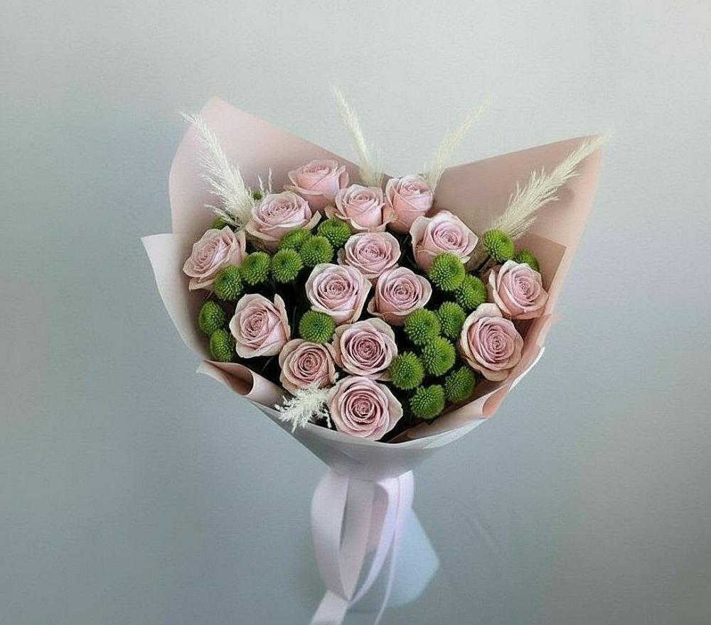 Букет цветов из: Розы и Хризантемы в Гарь-Покровское