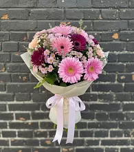 Букет цветов из:  Герберы и Хризантемы в Гарь-Покровское