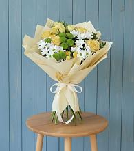 Букет цветов из:  Хризантемы и Розы в Гарь-Покровское