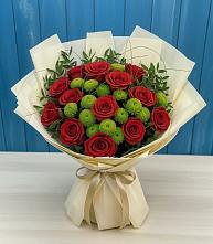 Букет цветов из:  Розы и Хризантемы в Гарь-Покровское