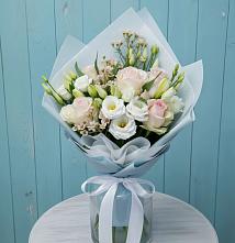 Букет цветов из:  Розы и Лизиантусы в Гарь-Покровское