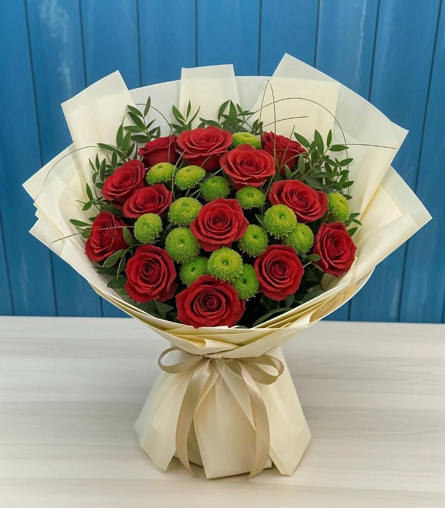 Букет цветов из: Розы и Хризантемы в Гарь-Покровское