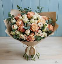 Букет цветов из:  Альстромерии и Розы в Гарь-Покровское